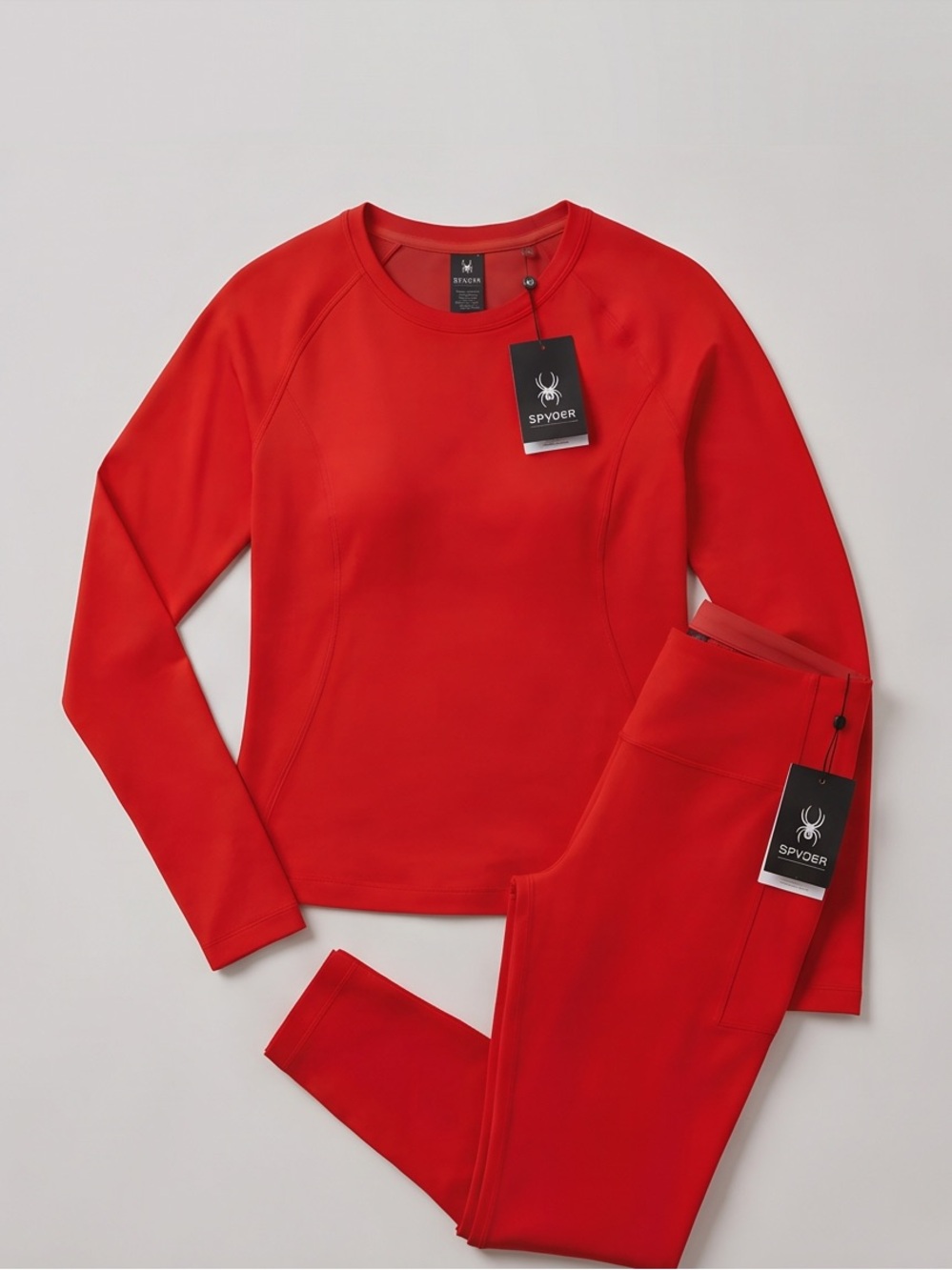 Spyder Women’s Red Long Sleeve Top & Leggings Set